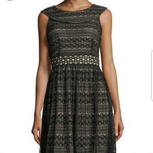 * Beautiful Neiman Marcus black lace overl…